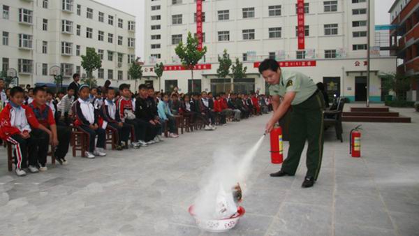 我县育才双语小学召开甲型H1N1流感防控及消防、交通安全知识培训会